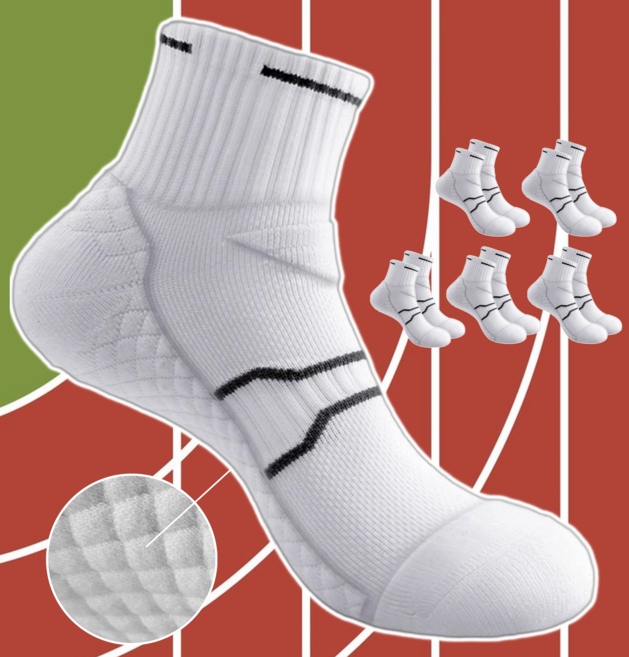 칼리도 두꺼운 마라톤 양말 스포츠 쿠션 5set