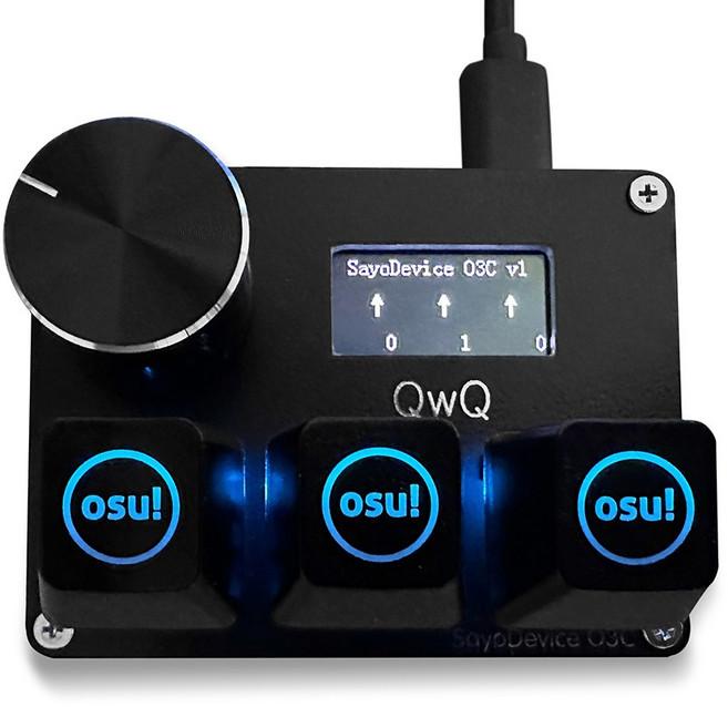 핑크 SAYODEVICE OSU O3C 급속 스위치 손잡이 키보드 마그네틱 레드 화면 붙여넣기 샷컷, 없음, Bla OSU, 4) BLACK updated