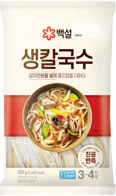 백설 생칼국수면 550g, 1개