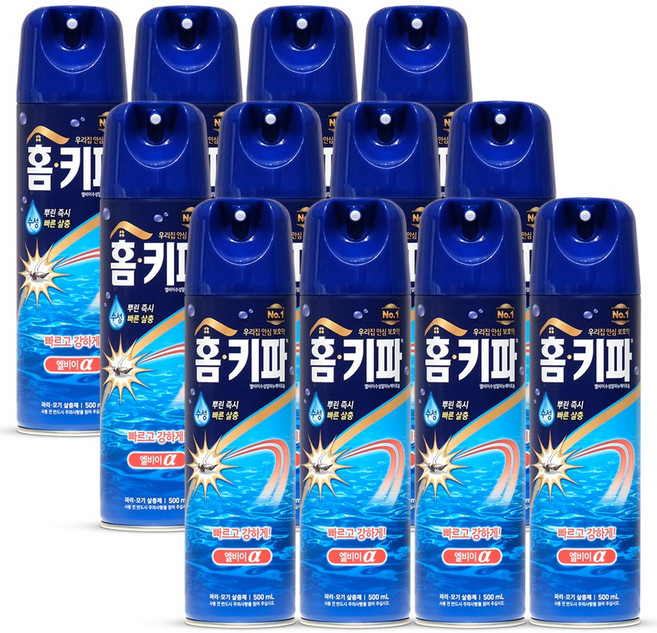 홈키파 엘비이 알파 에어졸500ml, 12개, 500ml