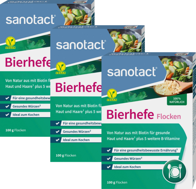 bierhefe 자노닥트 자노탁트 sanotact 맥주효모 분말 머리 손톱 건강, 100g, 6개