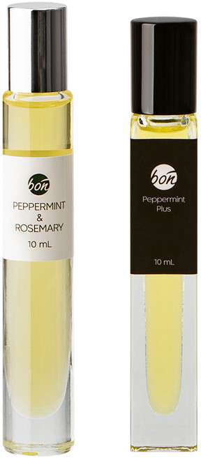 본끌레르 아로마 오일 롤온 2종 세트 (괄사 파우치), 2개, 10ml, 35 일랑일랑 제라늄,페퍼민트 플러스