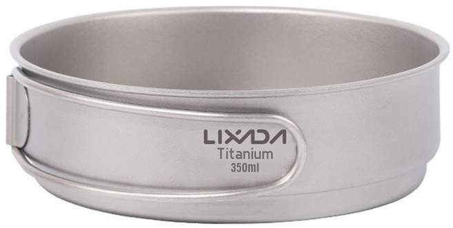 후라이팬Lixada 티타늄 프라이팬 야외 캠핑 하이킹 백패킹 요리 접이식 손잡이 포함, [01] 350ml Ta8331, 01 350ml Ta8331, 1개