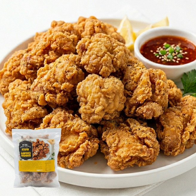 24년 전통 맛자랑 순살치킨 에어프라이어 가라아게 닭강정, 500g, 3개