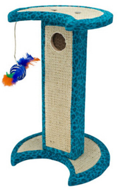 모리스앤코 고양이 달모양 스크래쳐 블루 타워 펀치 포함 스크래쳐>>기둥형, 1개