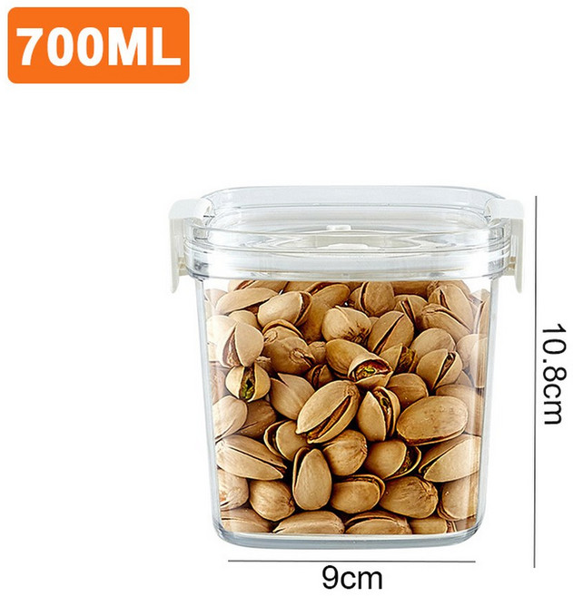 서랍정리함 용기 탱크 커피 쌀 보관 진공 방습 밀봉 전기 상자 콩 시리얼, 700ML Box, 1개