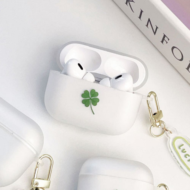 나인틴프라이데이 귀여운 네잎클로버 에어팟 버즈 케이스, 딥그린, 에어팟 프로3