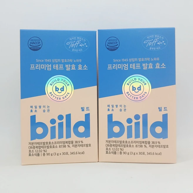빌드 프리미엄 테프효소 유산균 30포 (총 105g), 2개, 90g - 쿠팡