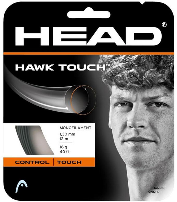 HEAD Hawk Touch 테니스 라켓 스트링 12.2m(40피트) 세트 - 모노필라멘트 라켓 스트링 19게이지, HEAD Hawk Touch 테니스 라켓 스트링 12.