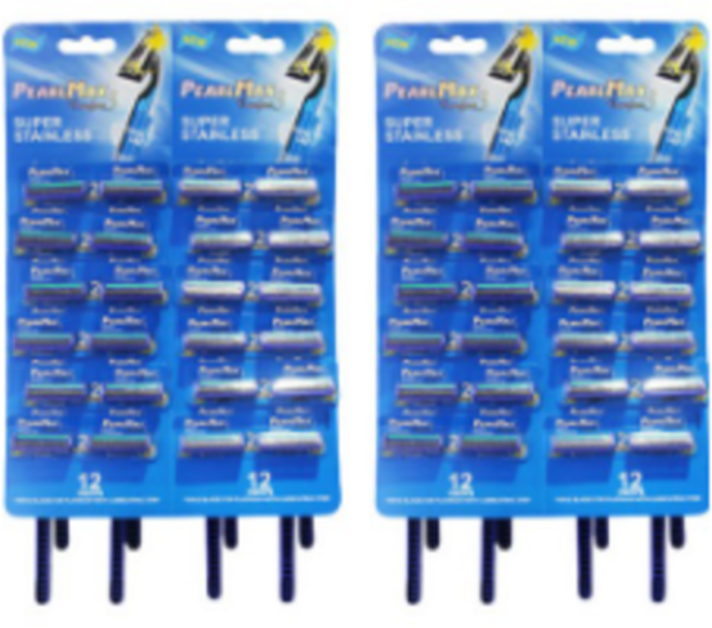 펄맥스 아베른 일회용 면도기 3층 칼날 블루, 24개입, 2개