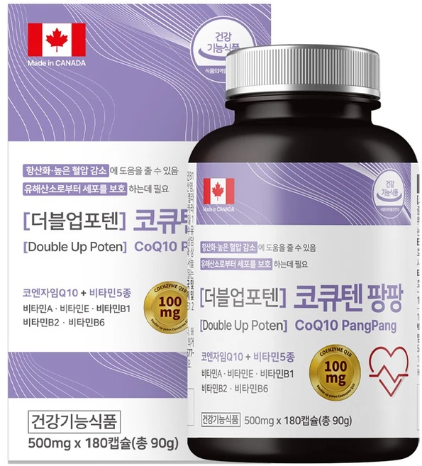 힐링팩토리 코엔자임 Q10 코큐텐 혈압 항산화 케어 6개월분, 1개, 180정 - 쿠팡