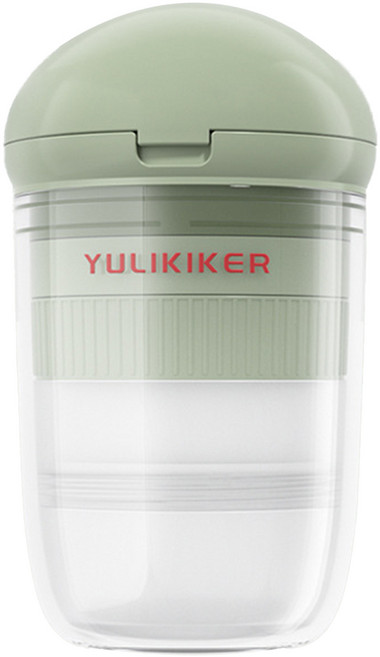 모노치 4in1 멀티 휴대용 알약케이스 커팅기 분쇄기 다용도컵, 1개, 그린