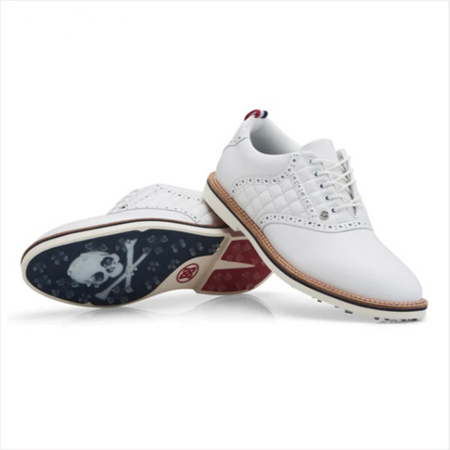 남성용 골프화 / 스파이크리스 퀼티드 새들 갤리밴터 화이트 / G4MS22EF03 SNO