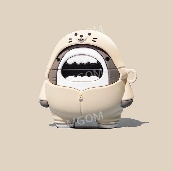 보스 호환 QC 울트라2 케이스 보호 커버 오픈 무선 블루투스 이어폰 이어버드, QC울트라2(2025), 상어곰