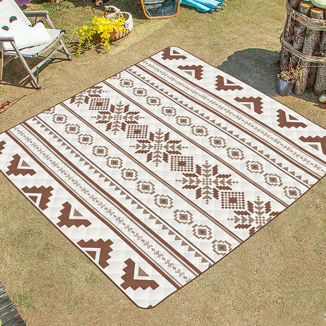 타오진 디자인 컴포블리 대형 피크닉매트 푹신한 방수 돗자리 휴대용 두꺼운 접이식 캠핑러그, 메일라드