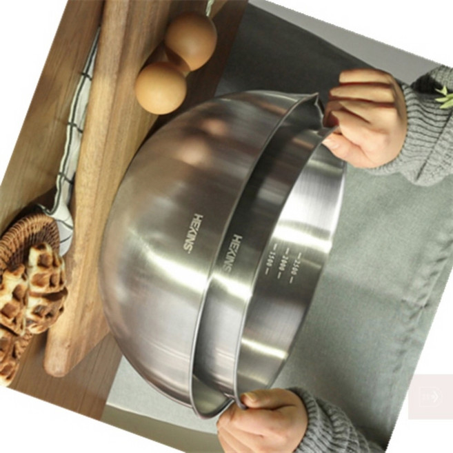 후니곳간 스텐 눈금표시 계량믹싱볼 24cm 28cm 계량용믹싱볼, 헤킨스 믹싱볼 26cm, 1개