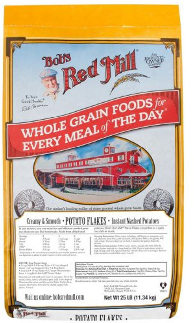 Bob's Red Mill 소스 믹스 파우더 가루 밥스 레드 밀 인스턴트 매쉬드 포테이토 크리미 플레이크 25파운드, 11.34kg, 1