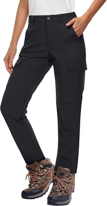 MAGCOMSEN 여성 플리스 안감 겨울 하이킹 방수 단열 야외 스노우 스키 소프트쉘 팬츠 추운 날씨용