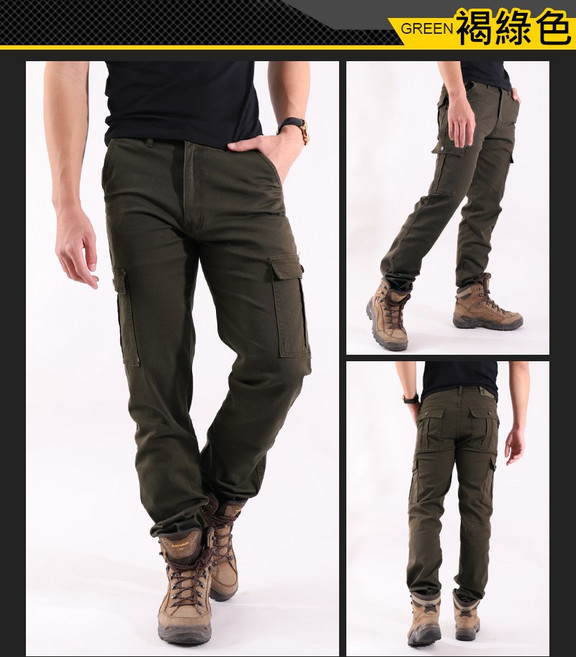 JU SHOP 抗撕裂重磅耐磨多口袋工作褲 男工裝褲