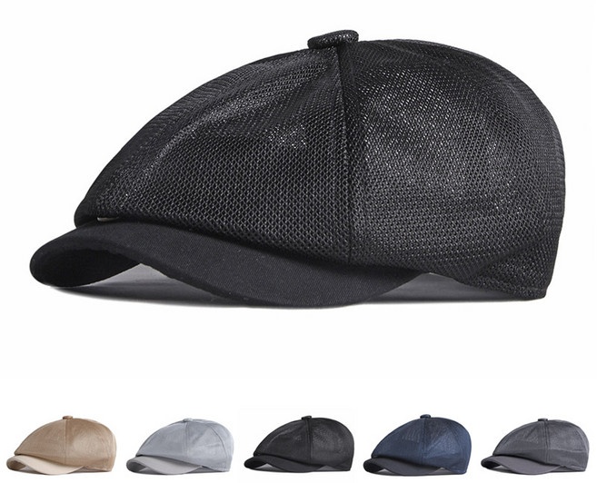 여름 쿨링 메쉬 통기성 메쉬 펀칭 남성 여성 중년 뉴스보이캡 헌팅캡