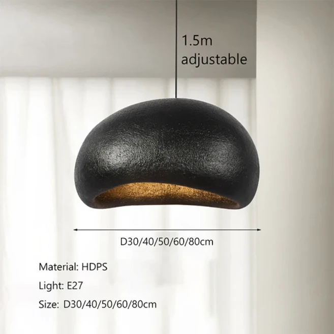 북유럽 미니멀리스트 샹들리에 Wabi Sabi 바람 Led 펜던트 조명 다이닝 룸 바 로프트 침실 홈 장식 매달려, 07 Matte Black, 04 Neutral light, 04 Neutral light