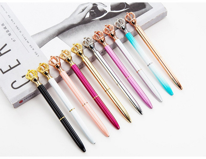 보석펜 다이아 큐빅 다이아 크라운 볼펜, 다이아 볼펜, 02 다이아 골드