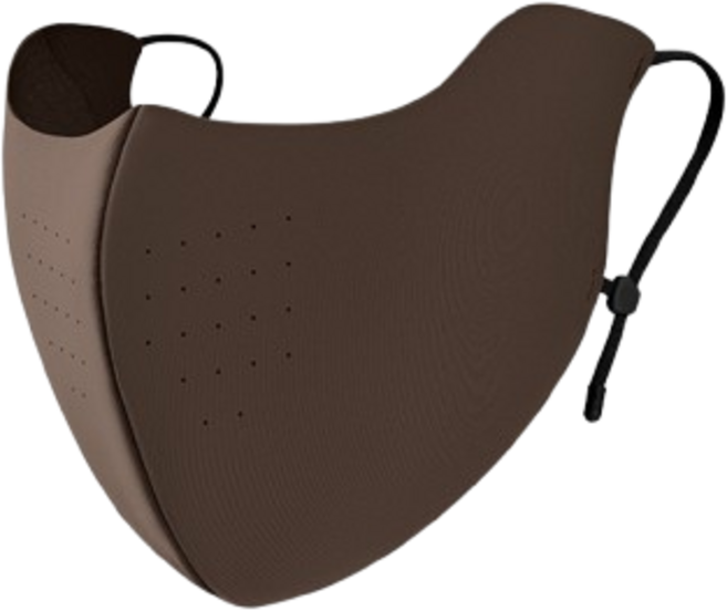 투에이비 숨쉬기 편한 일체형 여성 방한 마스크, 브라운, 1개, 1개입
