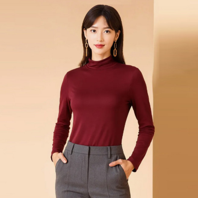 [홈쇼핑 판매상품] 가을 여성 하프넥 티셔츠 15종택1