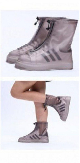 방수 신발 커버 미끄럼 방지 제니오숲, XL 29.5cm, 그레이 2개