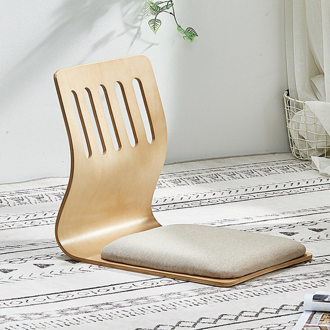 오리지널 한정식 양반다리 좌식의자 식당 등받이의자 천매트 상견례 우드 홀, 오공면 마 원목색