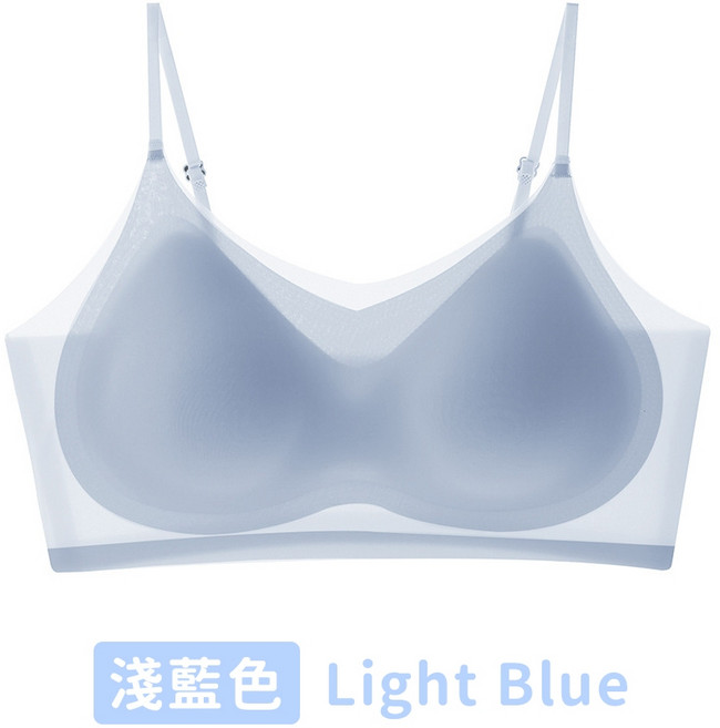 無鋼圈運動內衣 無痕冰絲涼感內衣 超薄內衣 固定杯 高彈透氣 大尺碼內衣 可調肩帶