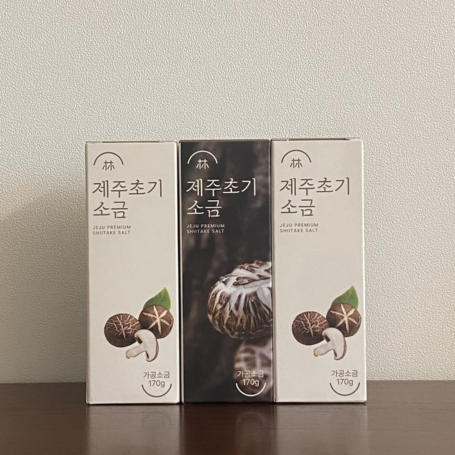 제주초기(표고)소금 (170g x 3개) 제주표고버섯소금, 170g