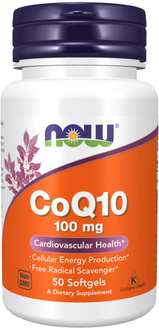 NOW Foods CoQ10 100毫克 軟膠囊, 50錠, 1個