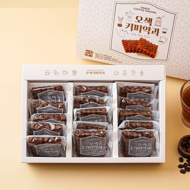 자연맛남 양양오색한과 커피약과 선물세트, 01.커피약과 미니박스(40g x 3개입)x5박스, 40g