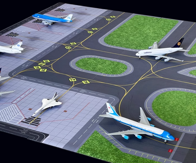 1대400 공항 활주로 고무 매트 비행기 모형 장난감 전시 소품 120x108cm 사이즈, [01] 공항 활주로 고무 매트, [01] 120 x 180cm, 1개