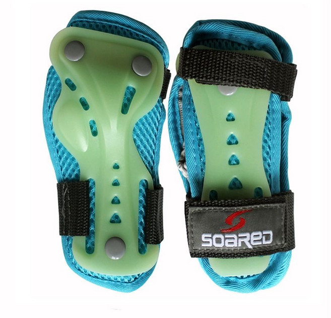 52QUAD 팜가드 운동 피트니스 체육관 헬스 굳은살 가드, 1개, 어린이용 야광 더블 보호대 블루