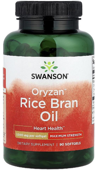 스완슨 쌀겨오일 Oryzan Rice Bran Oil 1000mg 소프트젤 90정, Swanson Oryzan™ 쌀겨오일 1000mg 소프, 1개
