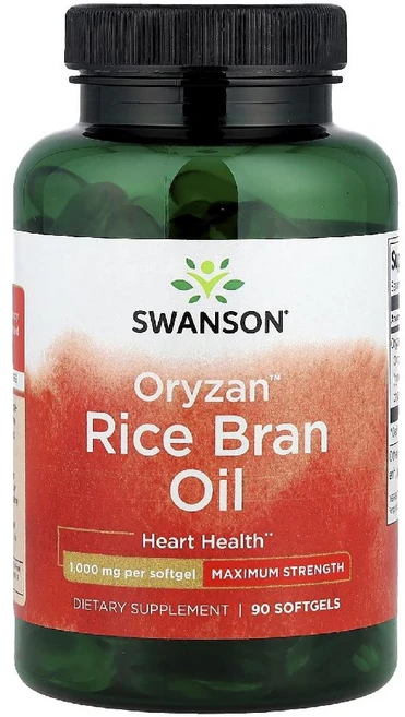 스완슨 쌀겨오일 Oryzan Rice Bran Oil 1000mg 소프트젤 90정, Swanson Oryzan™ 쌀겨오일 1000mg 소프, 1개 - 쿠팡