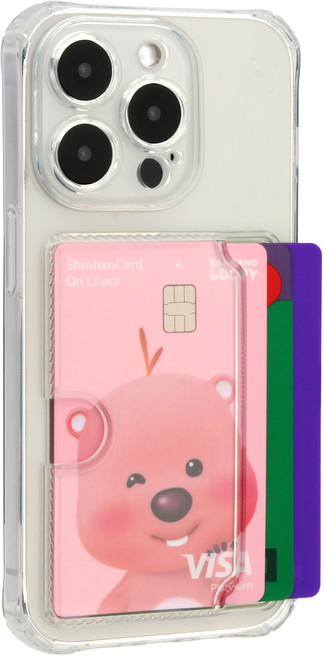 아이수트 카메라 보호 사이드 카드 3장 포켓 디펜더 클리어 범퍼 휴대폰 케이스