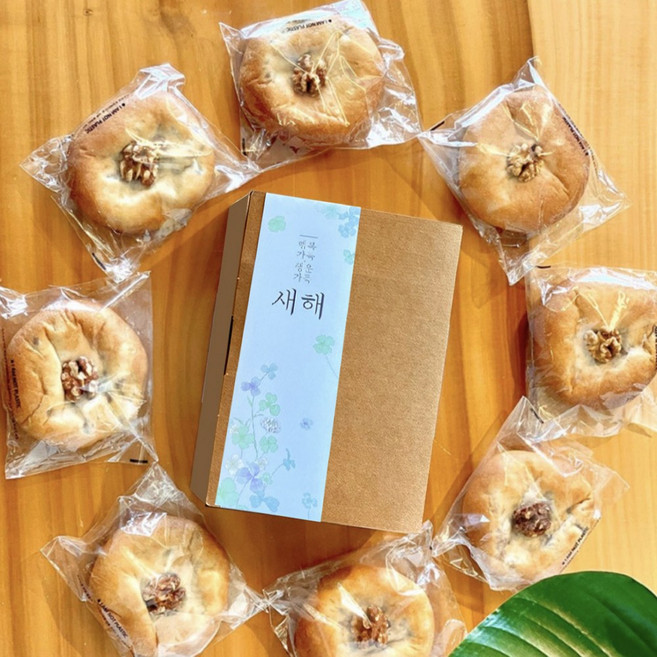 지브로와 돌멘 비건 베이커리 강화도 팥빵 명절 선물 세트 ( 팥빵 8P ), 8개