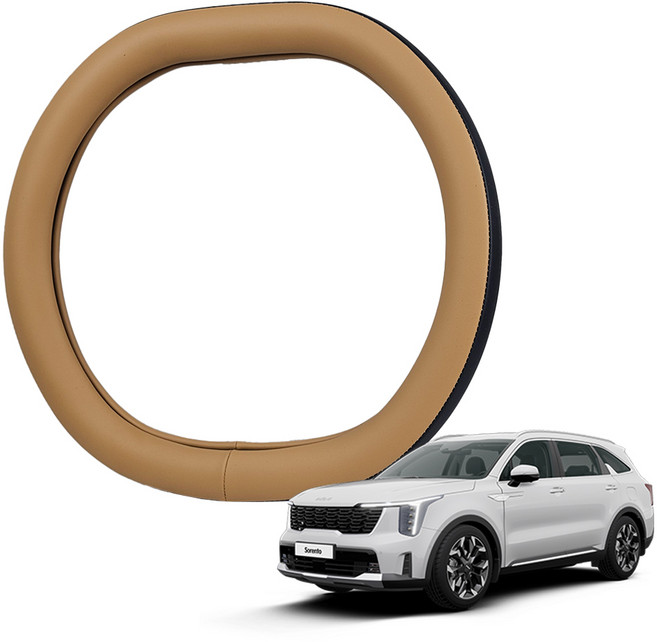 딜온 프리미엄 자국걱정 없는 국내생산 더블 D컷 핸들커버, 듀얼라인, 25년 쏘렌토 새들브라운