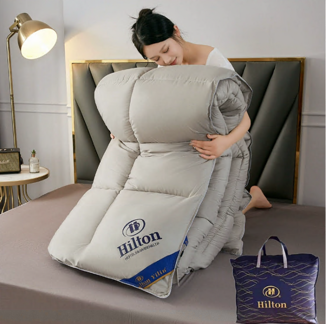 Connect LINK 프리미엄 5성급 거위털 호텔이불, 그레이