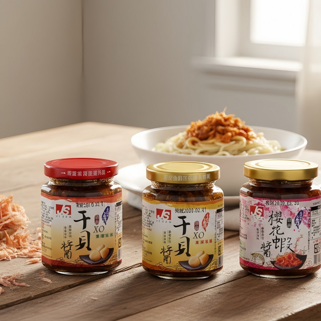 健康本味 頂級干貝XO醬 三種口味任選 3罐組, 1個, XO干貝醬-大辣+XO干貝醬-小辣+櫻花