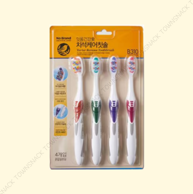 노브랜드 잇몸건강애 치석케어칫솔 4입 gum health care toothbrush 4p x4개, 4개입, 1개