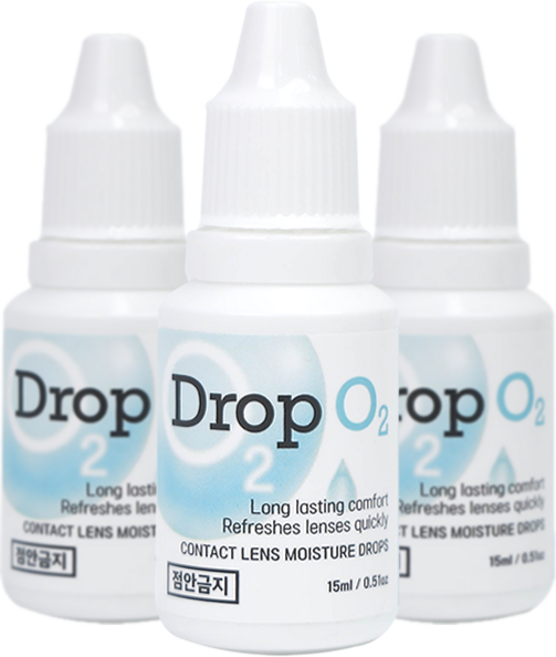 드롭오투 히알루론산 함유 렌즈습윤제, 3개, 15ml