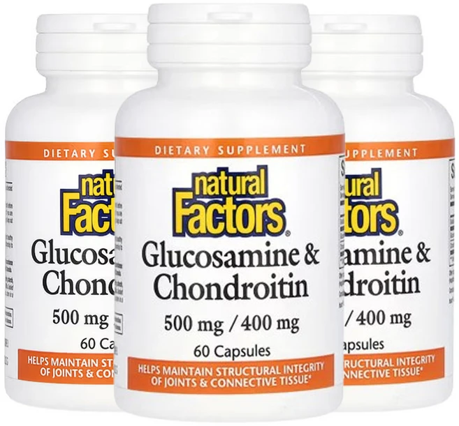 네츄럴팩터스 글루코사민 & 콘드로이틴 60캡슐, 3개, 60정 - 쿠팡
