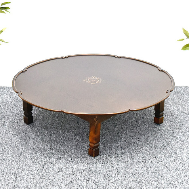 남원춘향공방 밥상 1인용 2인용 4인용 6인용 원형 접이식 사각 예쁜, 원형 엔틱 옹달 6호(지름81cm)