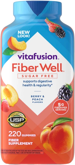 비타퓨전 파이버 웰 슈가프리 식이섬유 구미 Vitafusion Fiber Well, 1개, 220정 - 쿠팡