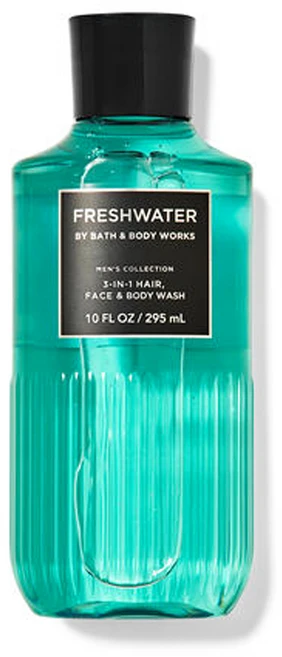 배스앤바디웍스 BBW 프레쉬 워터 남성 컬렉션 3in1 헤어 페이스 앤 바디워시, 1개, 295ml - 쿠팡