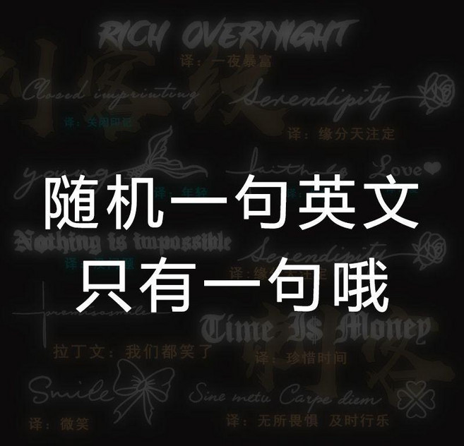 good 紋身貼草本果汁字母半永久女男防水真實感, 1個, 隨機 一句英文